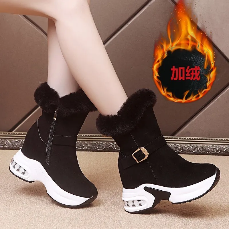 Winter Women Warm Sneakers Platform Snow Boots 2021 Ankle Boots Female Causal Shoes Ankle Boots for Women Lace-up Ladies Boots