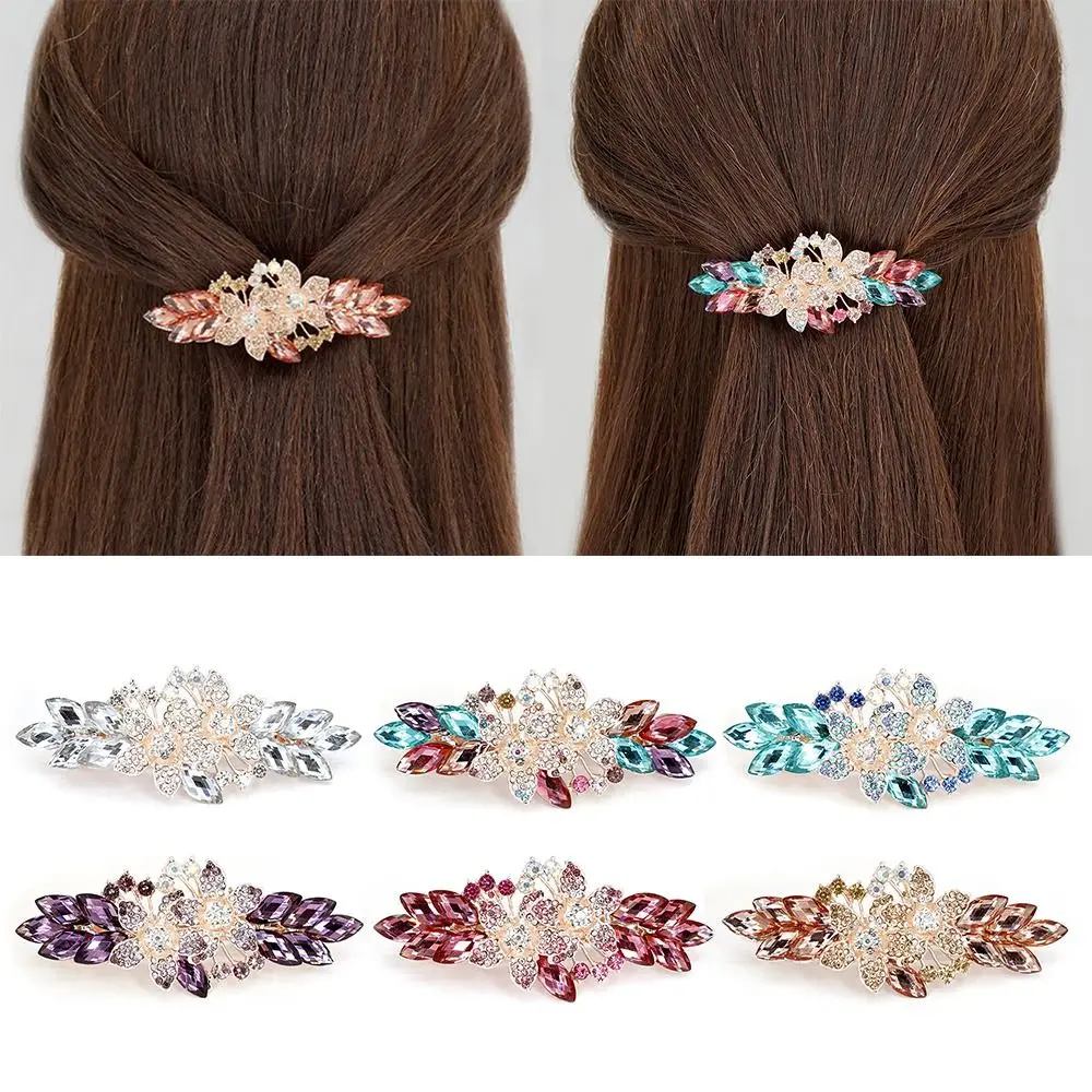 

Charm Headwear Women Girl Sparkly Hair Accessories Hair Barrettes Crystal Flower Hair Clips Hair Pins