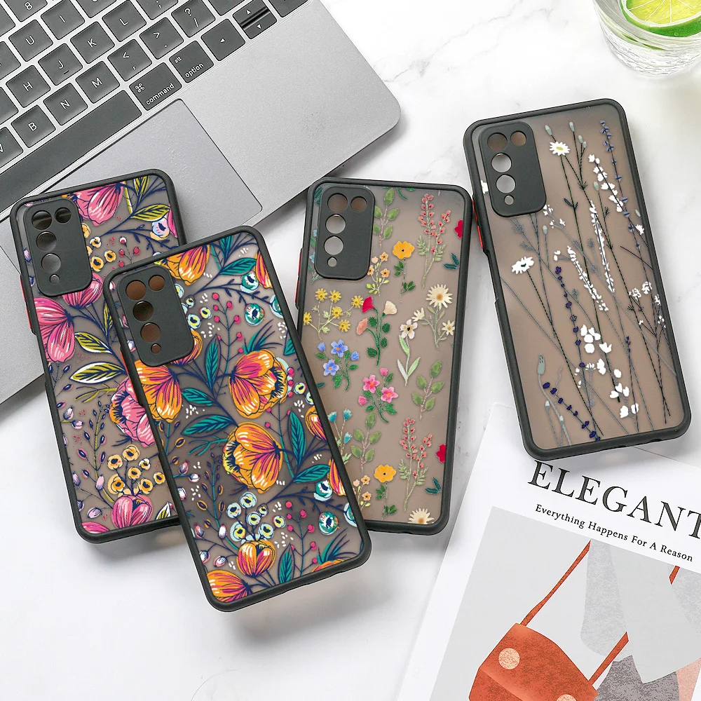 Honor 70 5g Case Flower Phone Case For Huawei P30 Lite P40 Pro P50 Case Honor 60 50 Pro 8X 9A 20 10X Lite 9X Luxury Back Cover  
