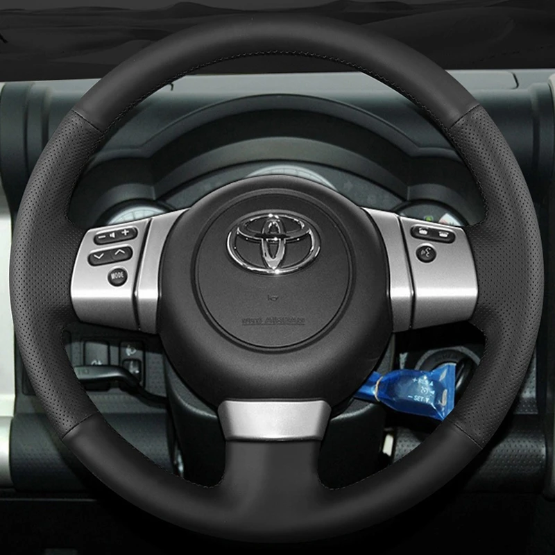

Пользовательский автомобильный плетеный чехол на руль, дышащая натуральная кожа, 100% подходит для Toyota FJ Cruiser 2006-2014, автомобильные аксессуары