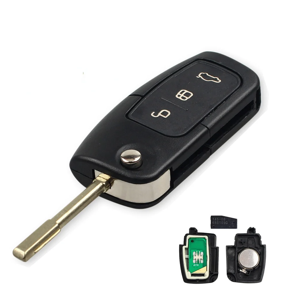 

Раскладной Автомобильный ключ KEYYOU 433 МГц 4D63 4D60 для Ford Fusion Focus Mondeo Fiesta Galaxy HU101 FO21, автомобильные ключи