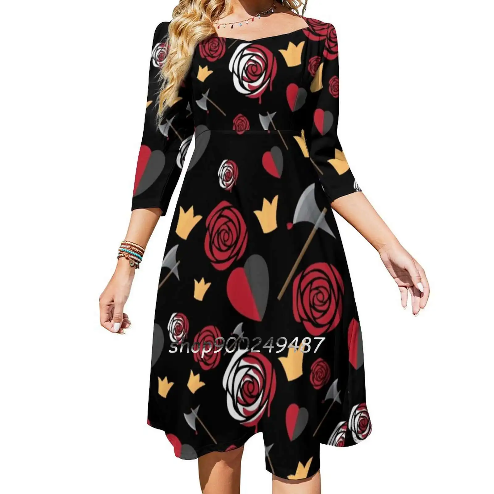 

Queen Of Hearts Icons Evening Party Dresses Midi Sexy Dress Female Sweet One Piece Dress Korean Alice In Queen Of Hearts Lewis