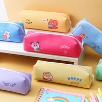 3 pcs pu large capacity pencil case pen bag storage pouch stationery for junior high school students