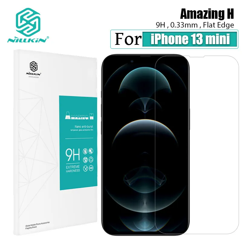 

Nillkin 9H Tempered glass for iPhone 13 mini Screen Protectors H 0.33MM Anti-glare Explosion-Proof Protective Film