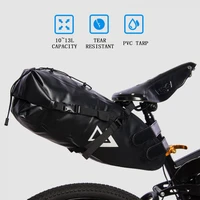 saddle bag bikepacking 13l large capacity bicycle saddle bag waterproof pvc pannier cycling bike accessories bicycle trunk bag