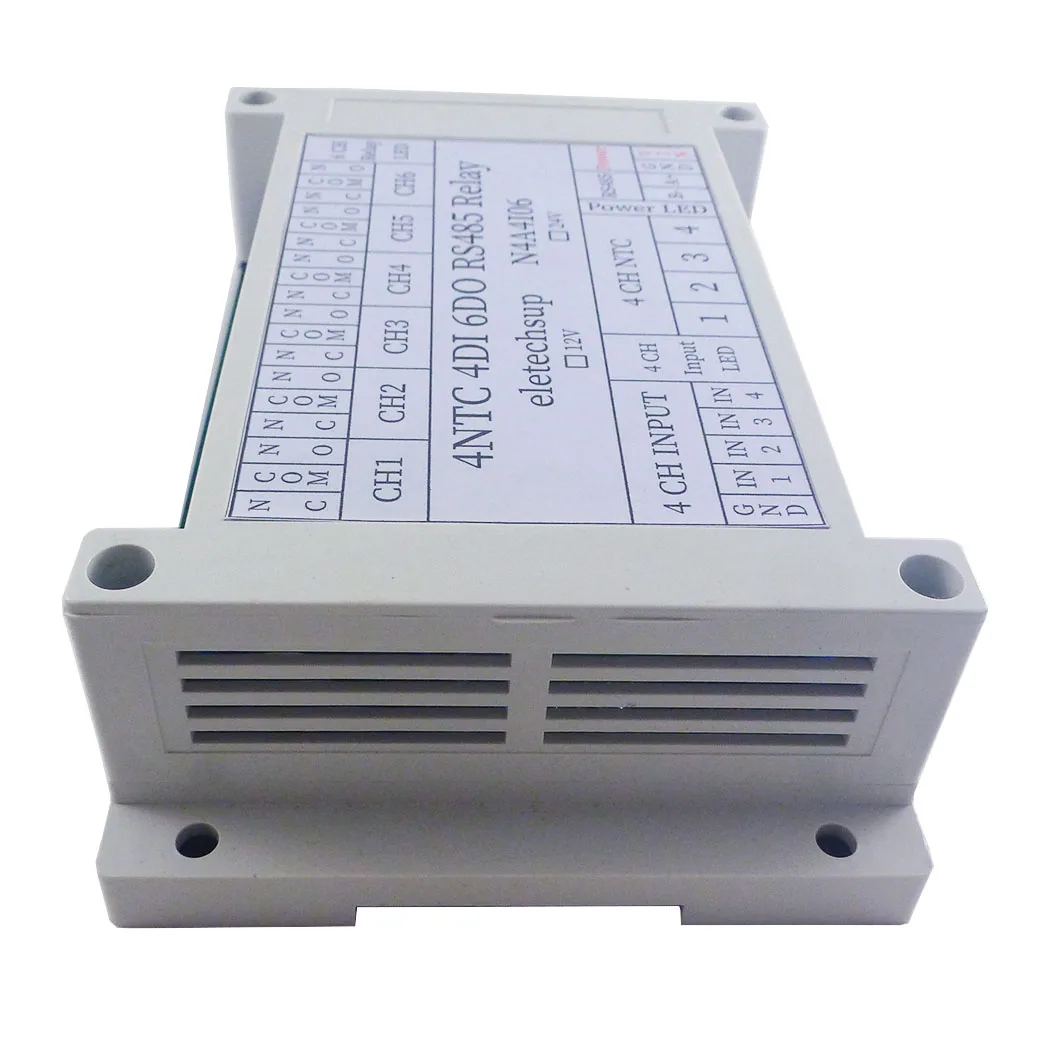 4AI-4DI-6DO Modbus RTU ПЛК 14-канальный многофункциональный сетевой шины RS485 NTC