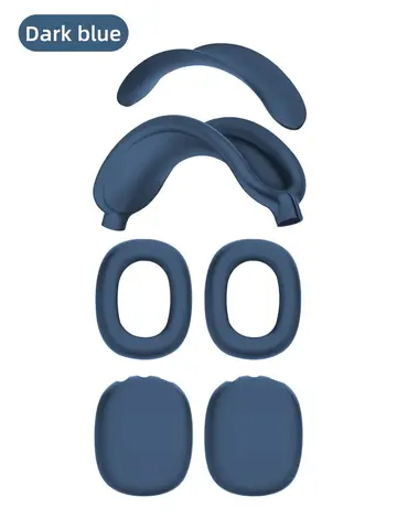 Чехол для AirPods Max 4 в 1, силиконовый + прозрачный