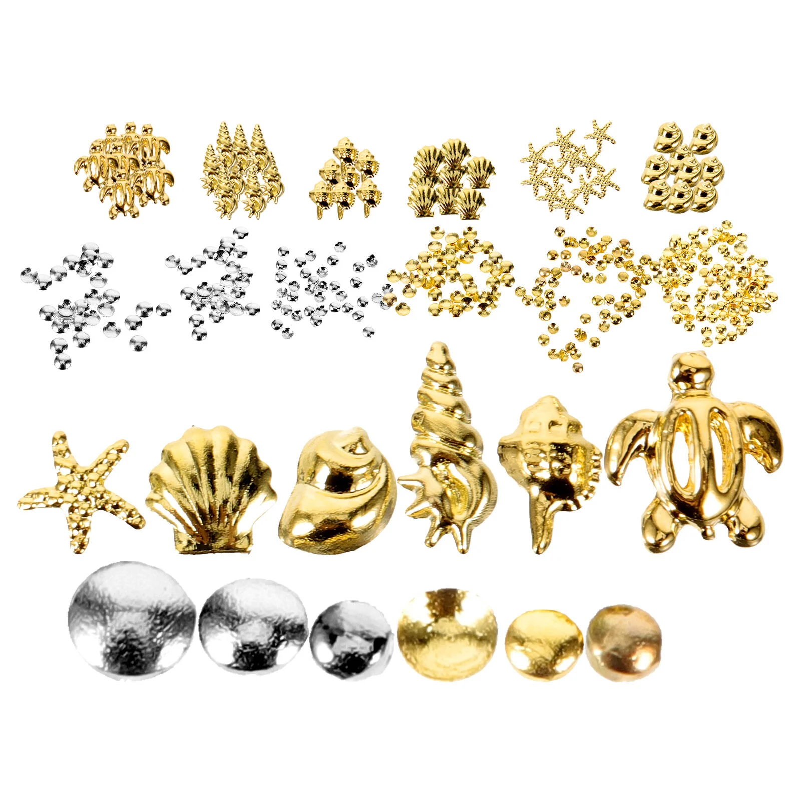 

Nail Charms Nails Jewels Studs Gel Rivets Acrylic Punk Bulk Gold 3D Accessories Seashell Sea Jewelry Punks Cools Cool