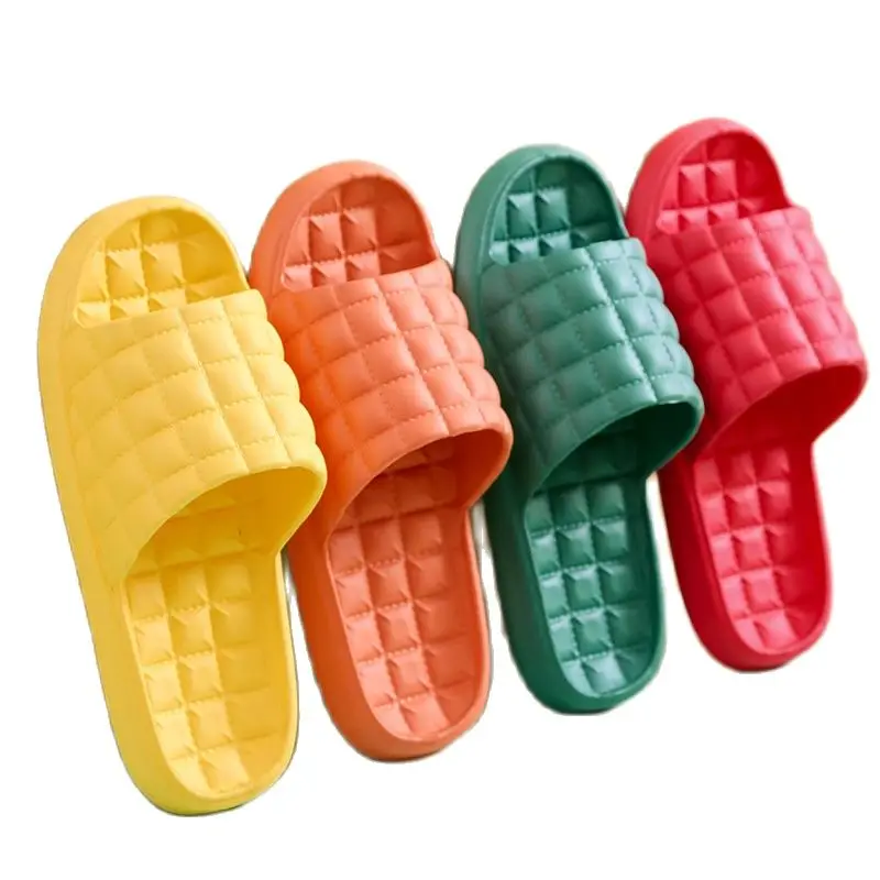 

Women Indoor Home Slippers Summer Soft Comfortable Non-slip Bath Slippers Couple Family Flat Shoes Hotel Sandals