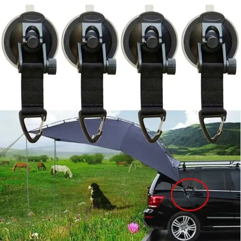 

2022New Pool Tarps Tents Securing Hook Universal Suction Cup Anchor Securing Hook Tie Down,Camping Tarp As Car Side Awning