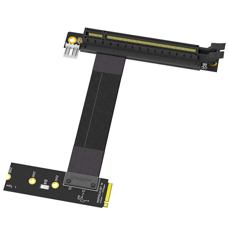 Фото Кабель-удлинитель M.2 NGFF M-Key для PCI-E 16X, кабель-переходник NVME на PCIe X16 №1