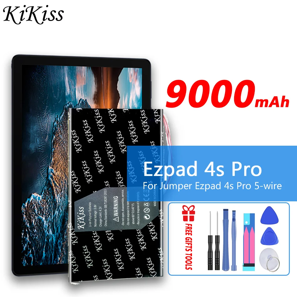 

9000mAh KiKiss High Capacity Battery Ezpad 4s Pro (5 Lines) For Jumper Ezpad 4sPro 5-wire Laptop Batteries