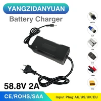 14s 58 8v 2a smart lithium battery charger for 48v51 8v 52v lipo li ion battery electric bike power tools with ce rohs saa