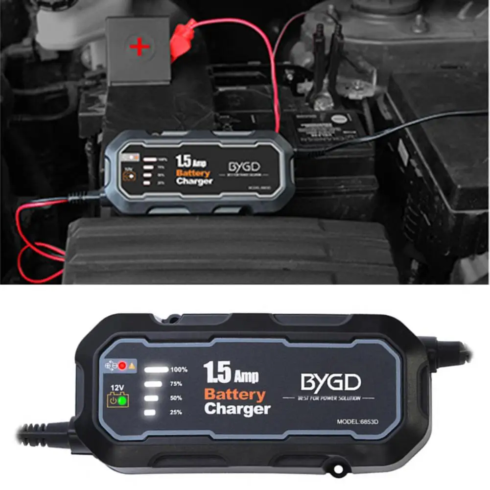 

Smart Charger Heat Resistant Car Accessory Stable Heat Resistant Trickle Charger Battery Desulfator for Motorcycles