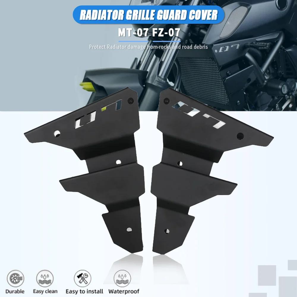 

Aluminium Durable Motorcycle Side Radiator Grille Cover Guard Protector for Yamaha MT 07 FZ07 FZ-07 MT07 2018 2019 2020 2021