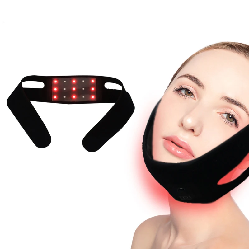 Red Light Therapy Belt Infrared Light Device For Skin Care And Slim Chin,Facial Anti Wrinkle,With