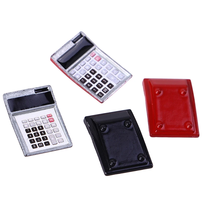 

1:12 миниатюрный электронный калькулятор для кукольного домика, школьные принадлежности, декоративная игрушка, аксессуары для кукольного до...