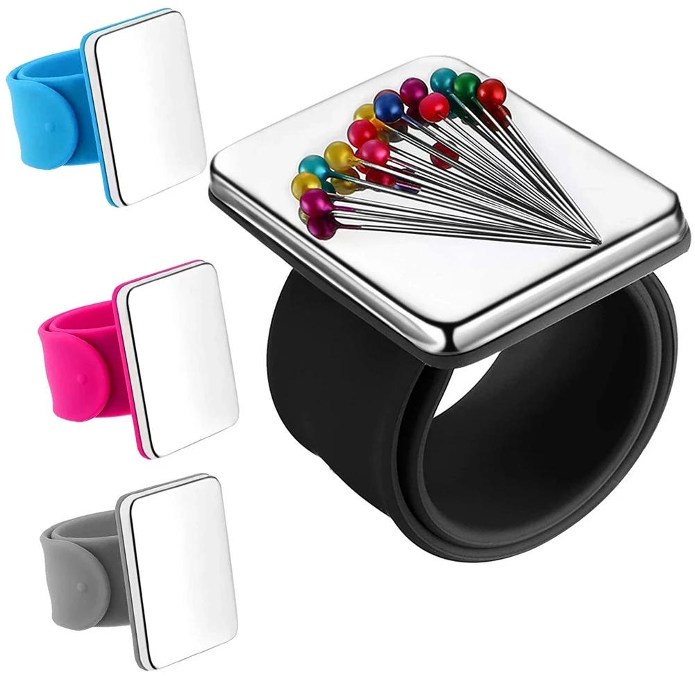 

Magnetic Sewing PinCushion Silicone Wrist Needle Pad Safe Bracelet Pin Cushion Storage Sewing Pins Wristband Pin Holder