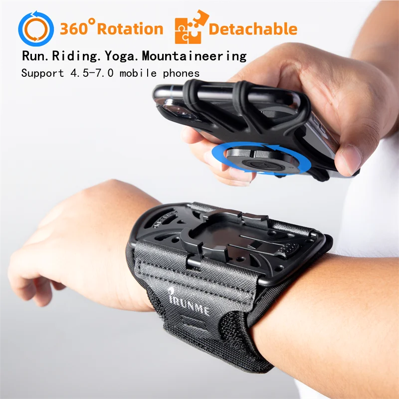 

Removable Rotating Sports Phone Wristband Running Wrist Bag Generation Driving Takeaway Navigation Arm Bag Fitness Cycling Trave