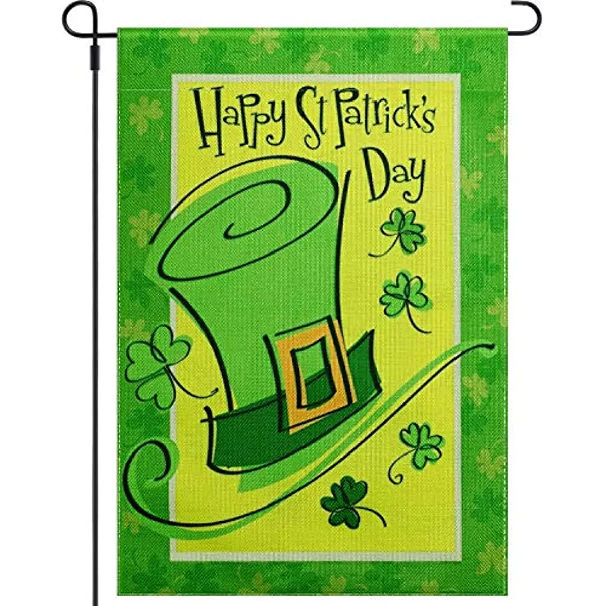 

St Patricks Day Garden Flag Shamrock Double Sided Irish Yard Flag Holiday Decorative Flag 12X18 Inch Indoor Outdoor Decoration