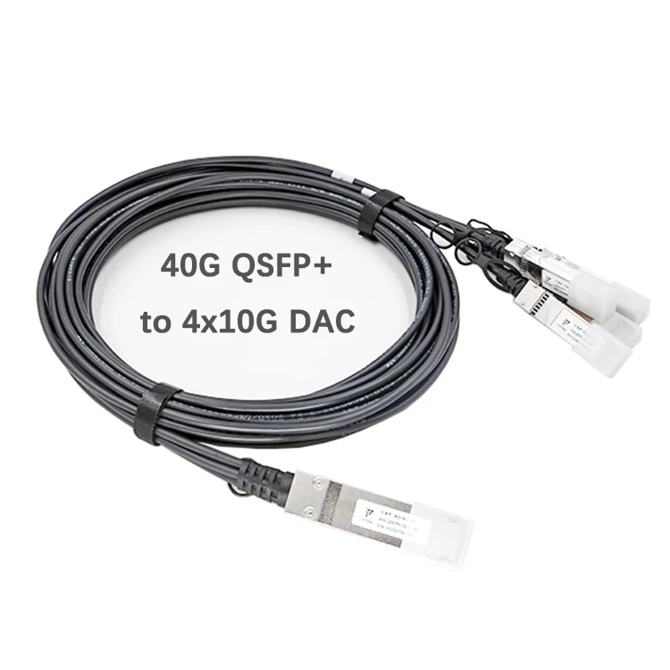 

40G QSFP+ To 4x10G SFP+ DAC Breakout Cable 1m 2m 3m 4m 5m 7m Passive Direct Attach Copper Twinax 40G QSFP To 4SFP DAC Cable