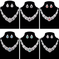 new ladies jewelry set rhinestone necklace earrings two piece wedding necklace accessories wedding dress accessories jewelry