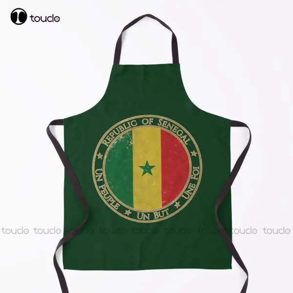 

Vintage Republic Of Senegal Africa African Flag Apron Women Waist Aprons For Women Men Unisex Adult Household Cleaning Apron New