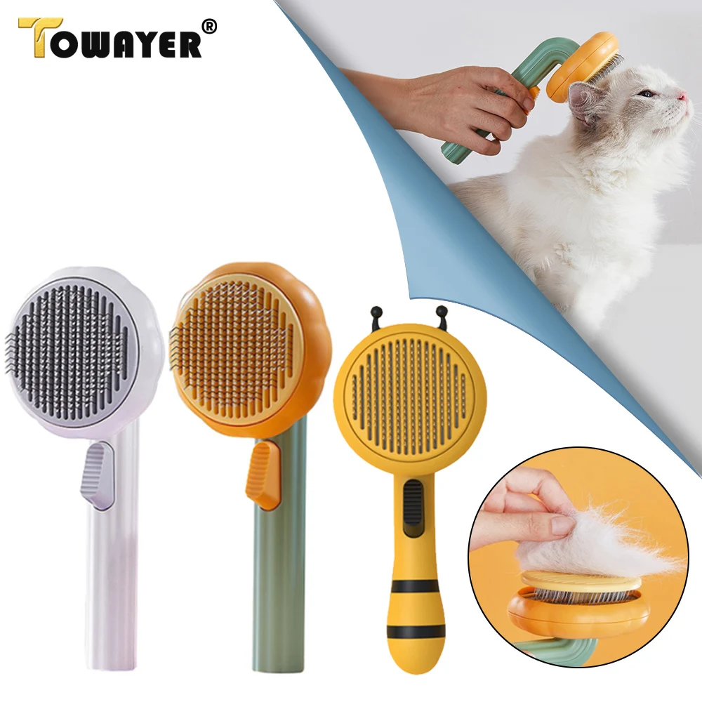 

New Cat Brush Comb Pet Pumpkin Comb For Dogs Cats Dog Hair Remover Brush Pet Hair Shedding Self Cleaning Comb Pet Grooming Tools