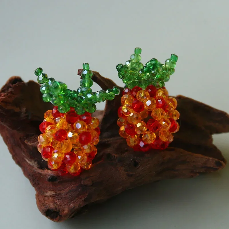 1 шт. забавные новые стеклянные хрустальные тканые трехмерные фрукты аксессуары