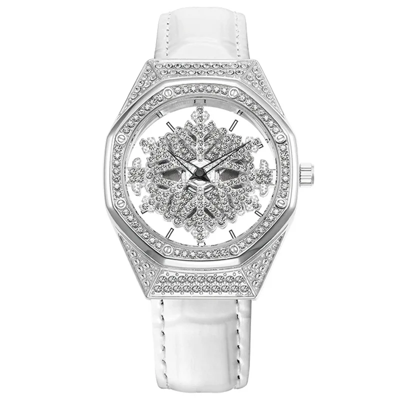 BOZLUN Роскошный комплект с бриллиантами модный тренд женские кварцевые часы полым