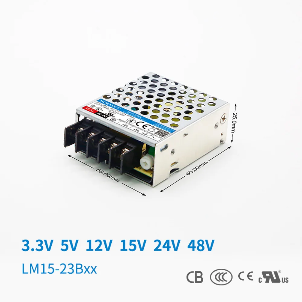 

MORNSUN LM15 AC/DC Switching Power Supply LM15-23B 03V 05V 12V 15V 24V 48V -C/Q 3A 1.3A 1A 0.625A High Isolation Transformer LRS
