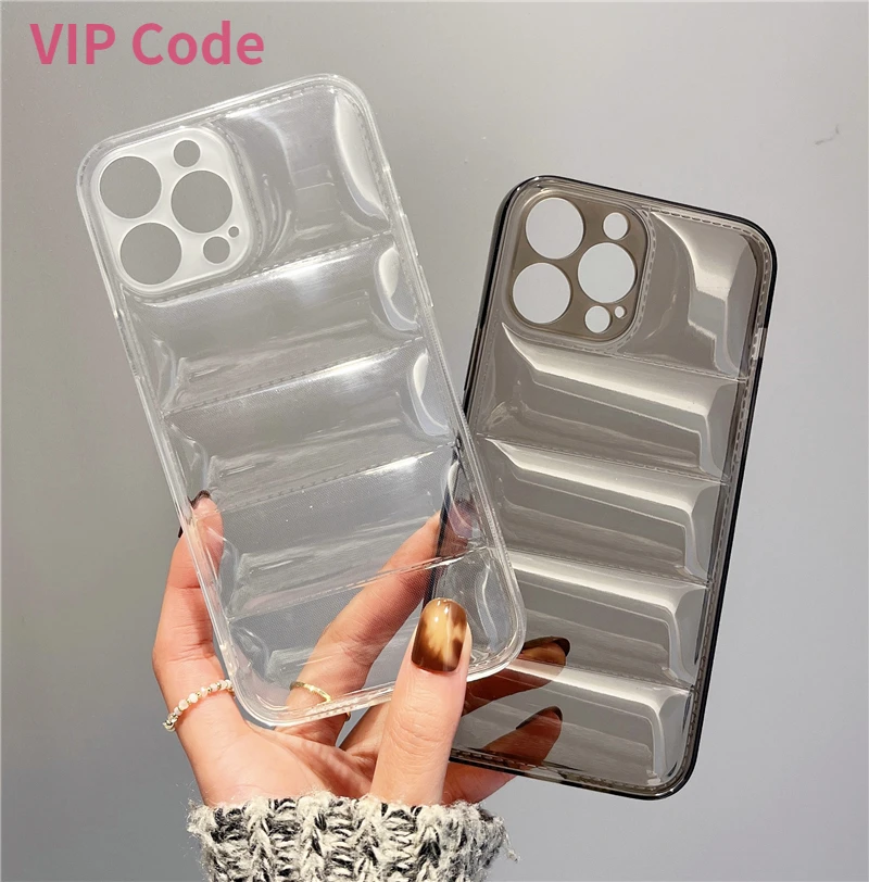 

Luxury Fashion Winter Warm 3D Down Jacket Puffer Case For iPhone 14 12 13 11 Pro Max X XR XS Max 7 8 Puls Shockproof iPhone Case