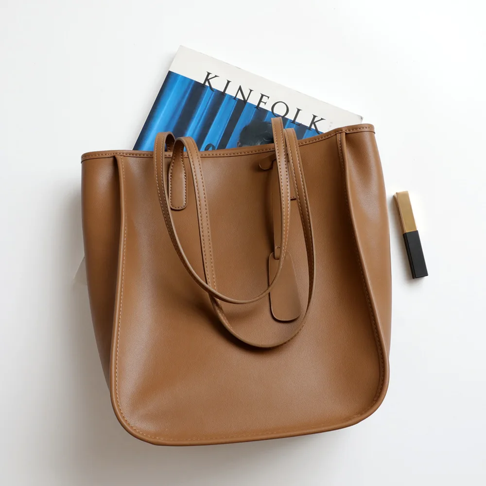 

2022 New Tide Tote Bag Women's Fashion Versatile Shoulder Bag Large Capacity Leather Bag for Women