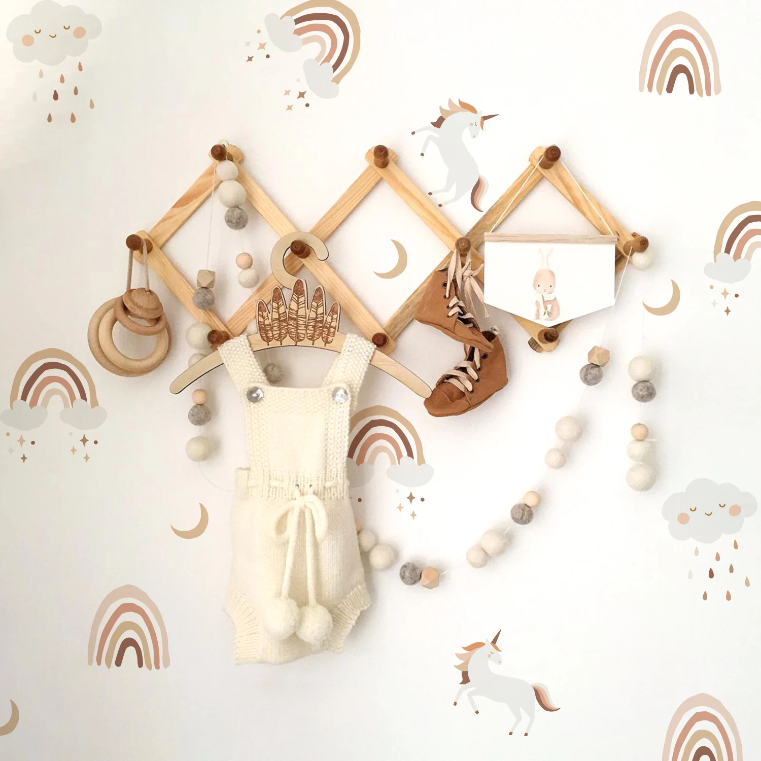 

Самоклеящиеся настенные стикеры в стиле бохо для детской комнаты