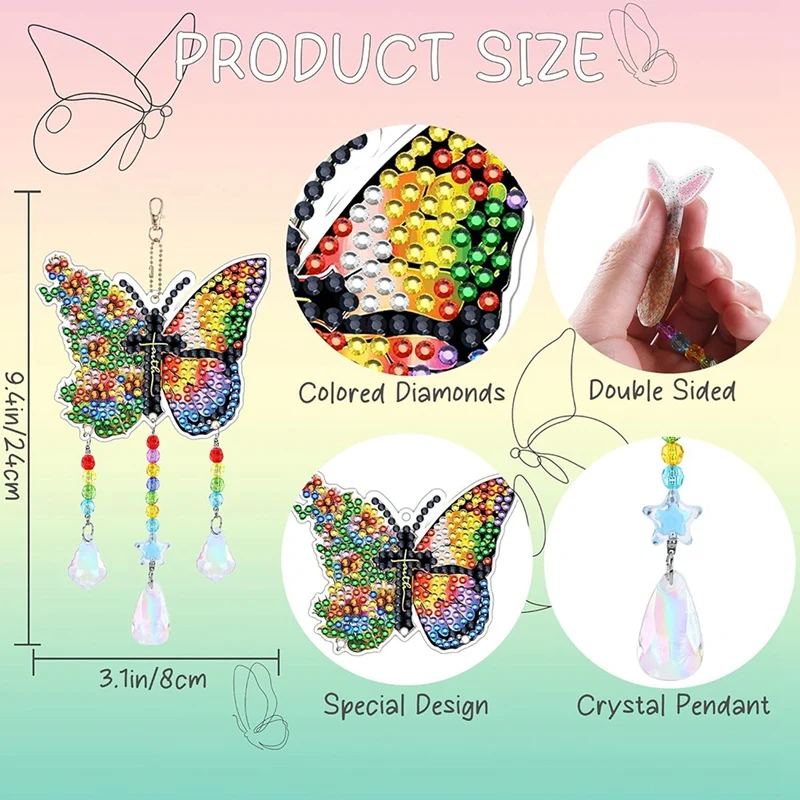 Самодельная живопись ветряные колокольчики двусторонняя краска подвесное