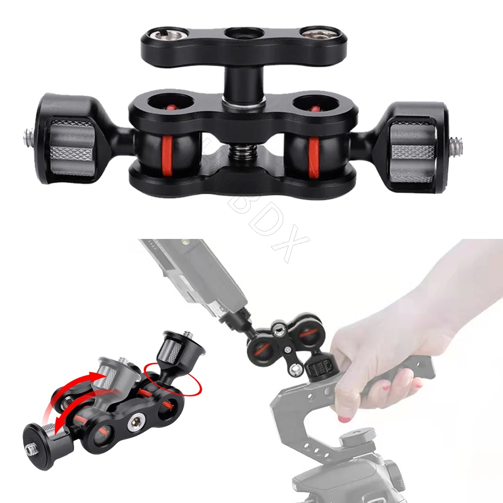 Многофункциональный адаптер с двойной шаровой головкой и креплением на руку 1/4