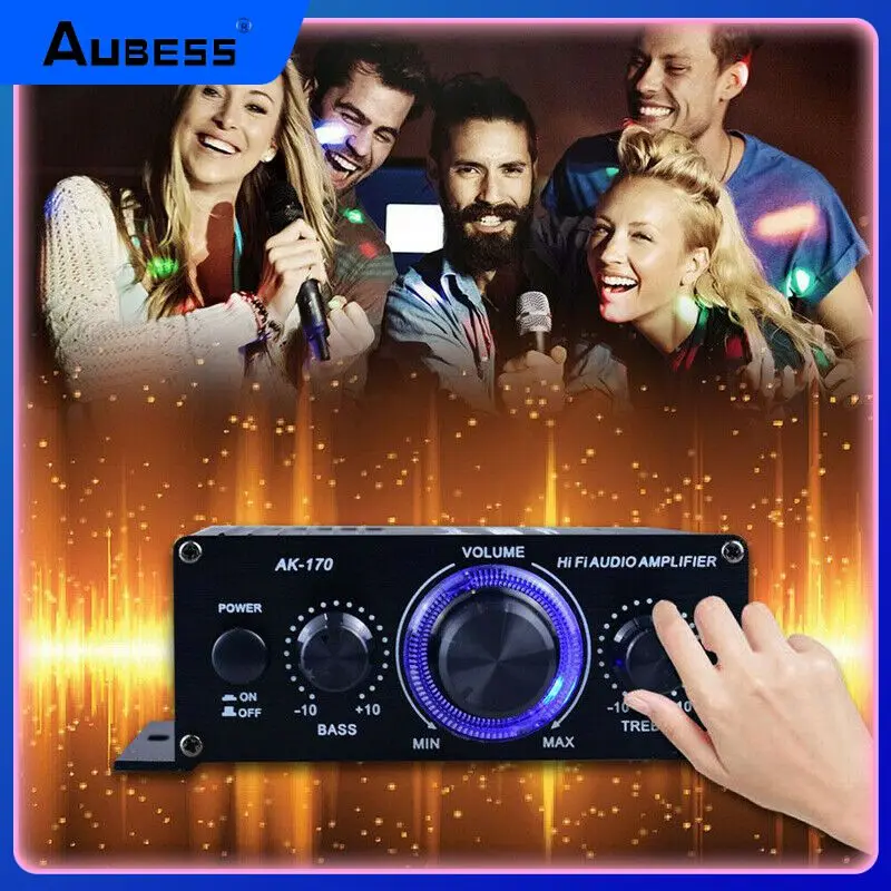 

Мини-усилитель звука Ak170, 400 Вт, Fm-радио