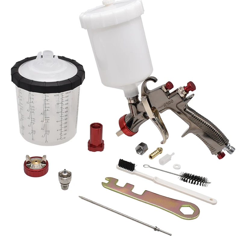 Пистолет-распылитель LVLP R500 Автомобильный пистолет-распылитель с набором сопел 1 7