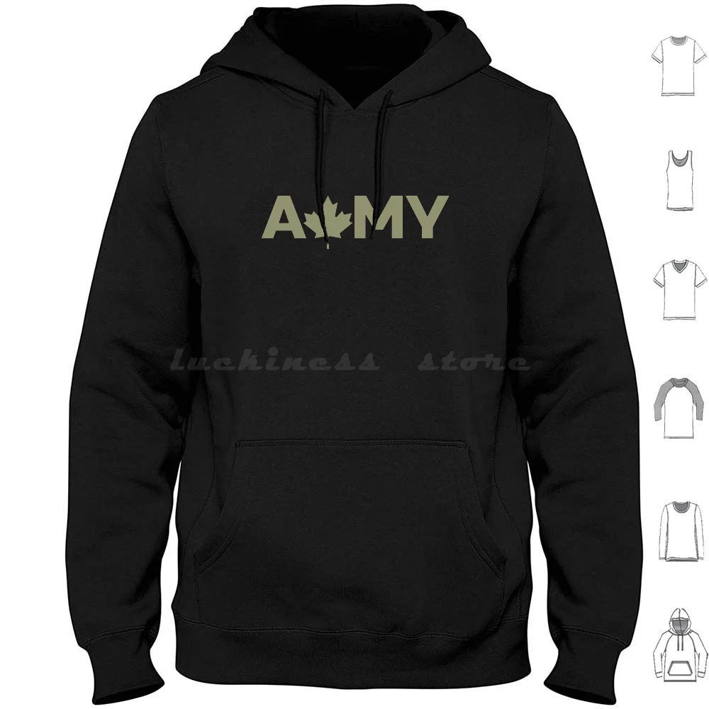

Canadian Army Hoodie cotton Long Sleeve Canada Army Forces Armed Military Can Caf Infantry Dysfunctional Grunt Marine