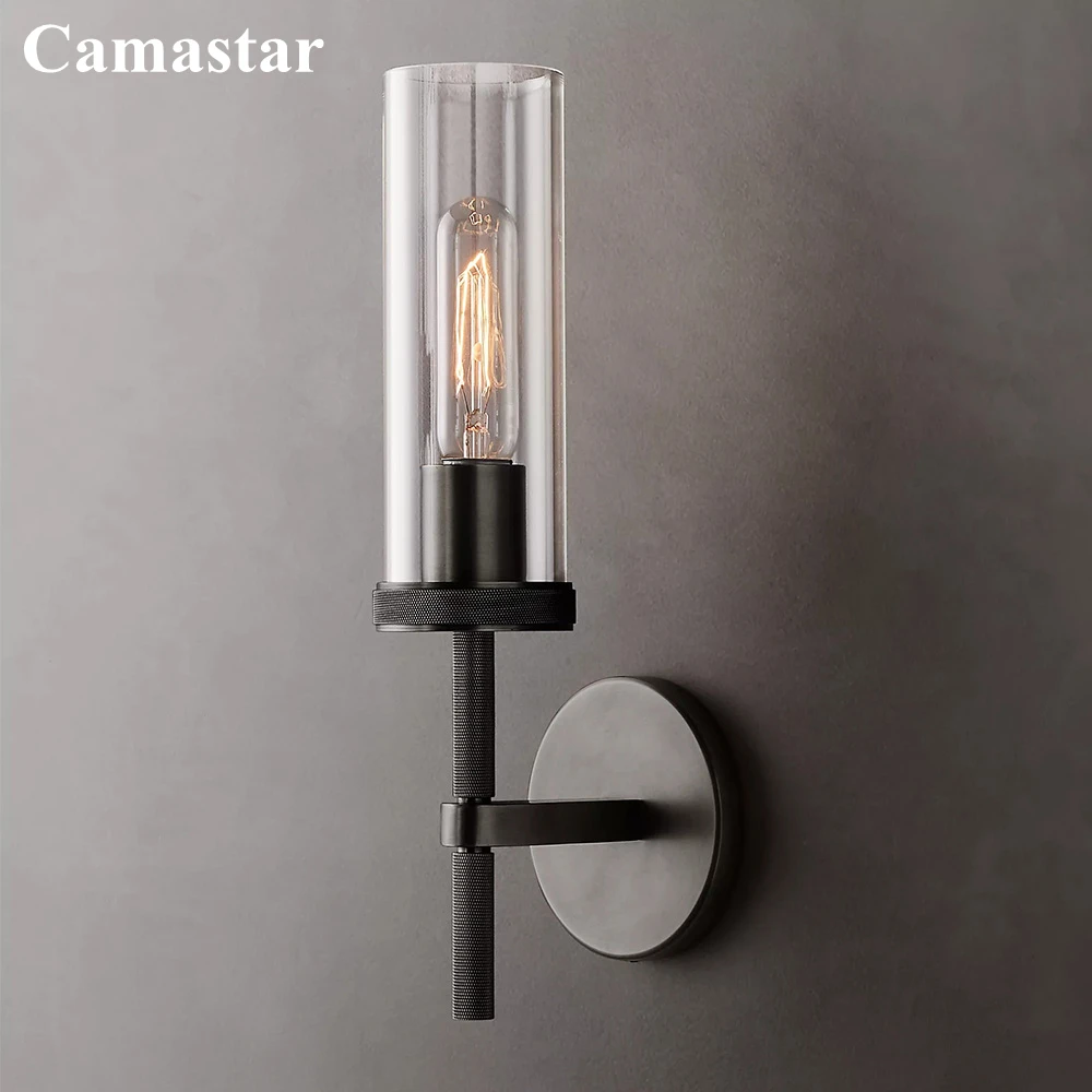 Ламбет накатанный светодиодный Современный цилиндрический стеклянный