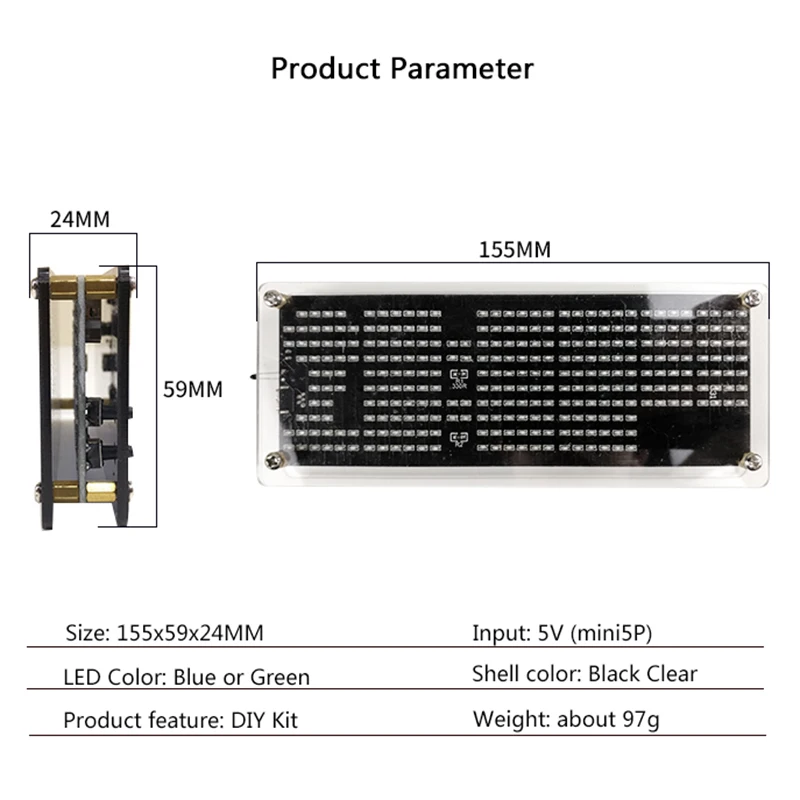 Набор для самостоятельной сборки SMD светодиодный матрица цифровые часы набор