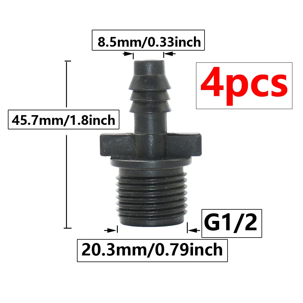 

Соединитель для садового шланга 3/8", черный, 10 шт.