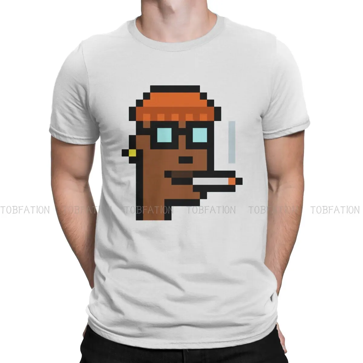 

Crypunk, футболка с круглым вырезом, NFT, несмываемый жетон, блокхлопок, полиэстер, базовая футболка, Мужская одежда, новый дизайн, Большая распро...