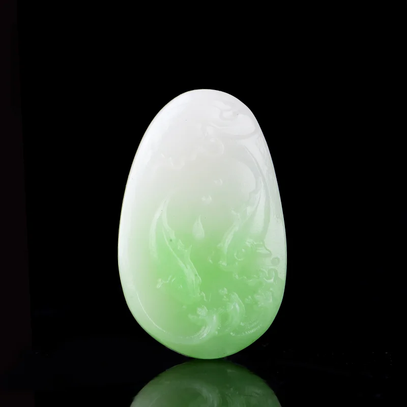 Кулон Cuiqing из нефрита с гравировкой для мужчин и женщин