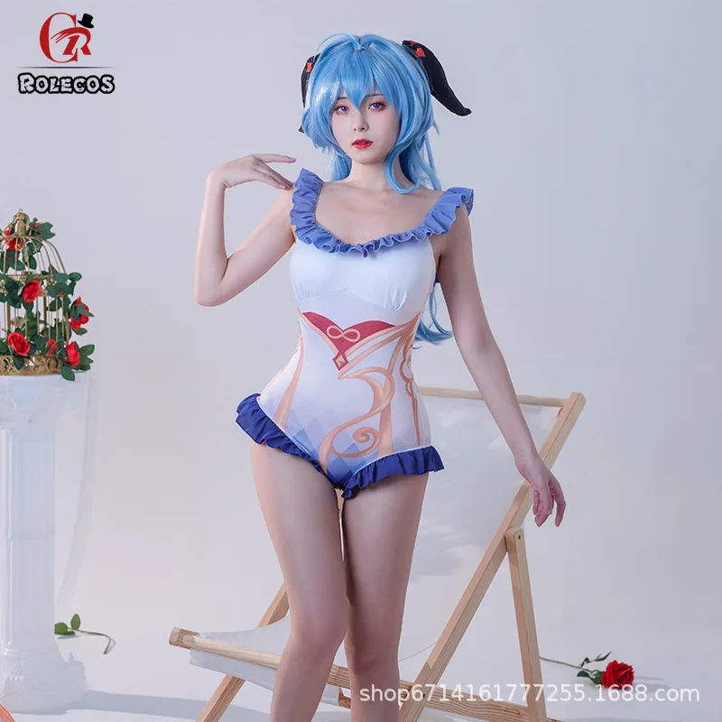 

Game Genshin Impact Ganyu женский костюм для косплея, купальный костюм, костюм