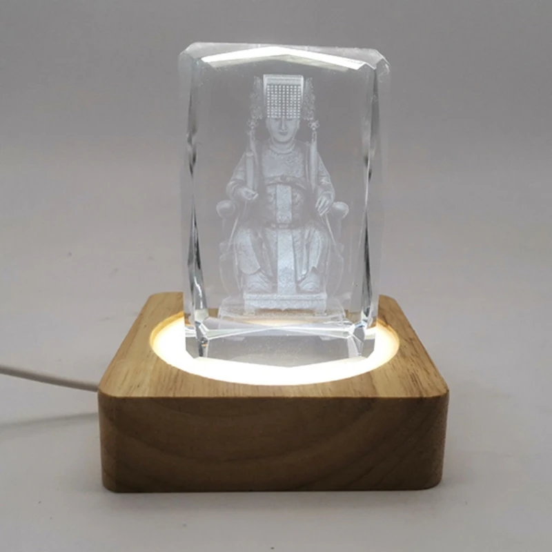 

KX4B 3D светодиодный ночник для украшения спальни, маленькая настольная лампа, USB 3D кристаллы, стекло, смола, художественные