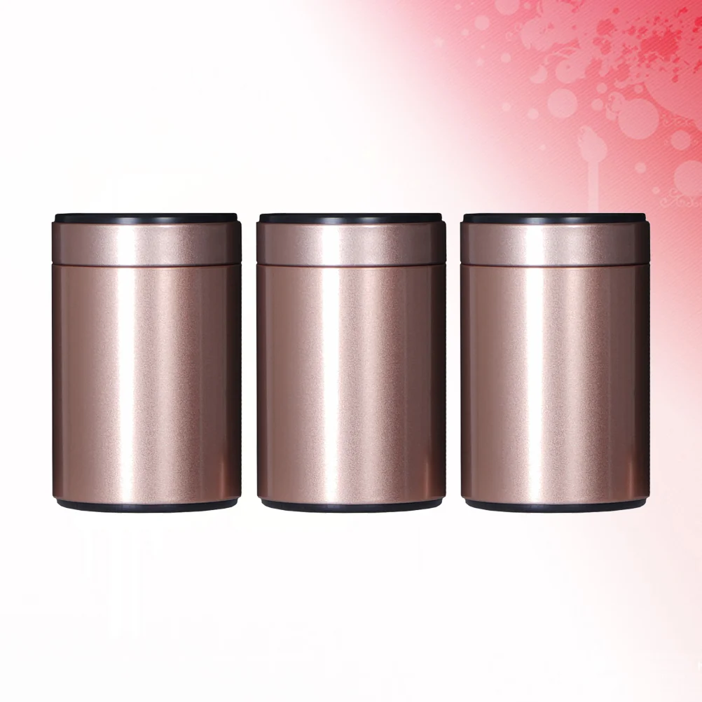 

3 PCS Tinplate Container Can Home Storage Airtight Biscuit Gift Round Candles Jar