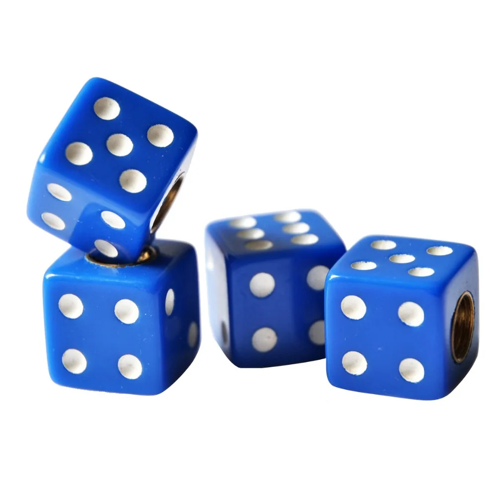 

4PCS Bike Bicycle Accessories Delicate Red Dice Tire Air Valve Stem Caps for Car Truck Bike ATV