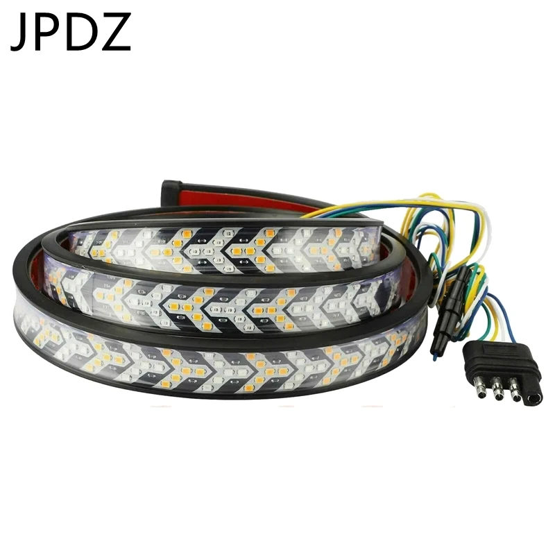 

60 Inch Truck Tailgate LED Strip Light Bar Triple Row 4-Function W/ Brake Turn Signal for Jeep Dodge Chevy Ford Pickup