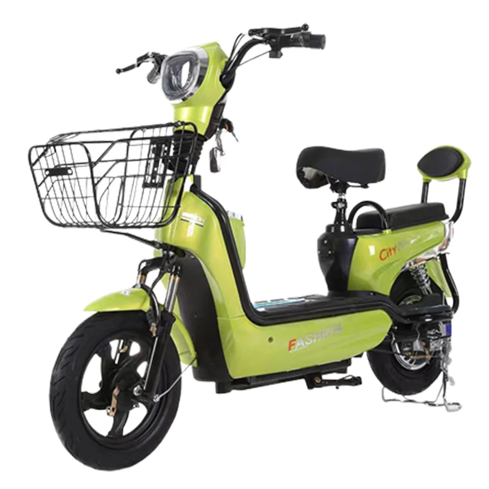 

14 Inches Electric Motorcycle High Carbon Steel Frame Brushless Motor Mobility Scooter Front And Rear Drum Brakes